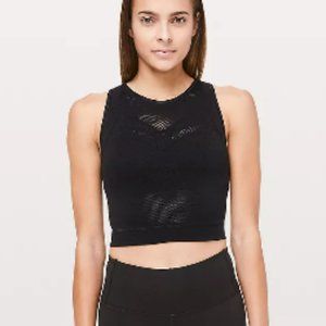 Lululemon Reveal Crop Top Black Size 6